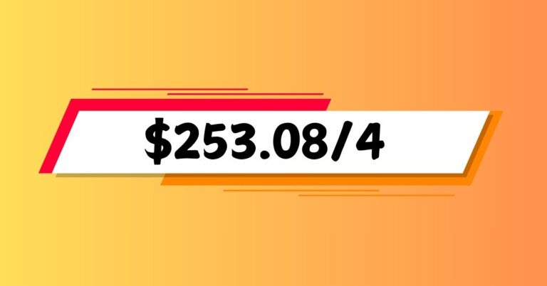 $253.08/4